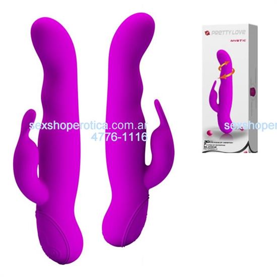 Vibrador rotativo, full siliconado. 30 funciones y 7 rotaciones. Recarga por USB